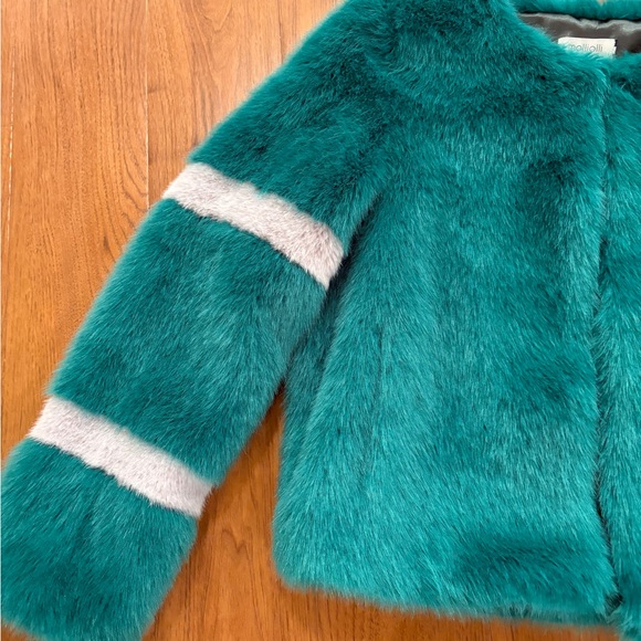 Molliolli Faux Fur Cropped Jacket - GO BIRDS - Picture 3 of 5